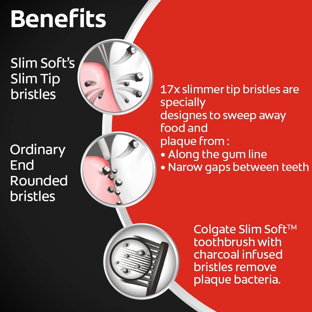 Colgate Slim Soft Charcoal 